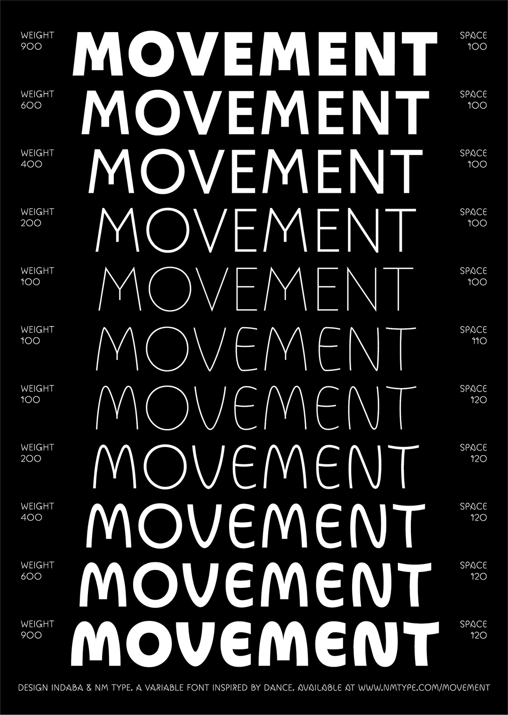 Poster of Movement font